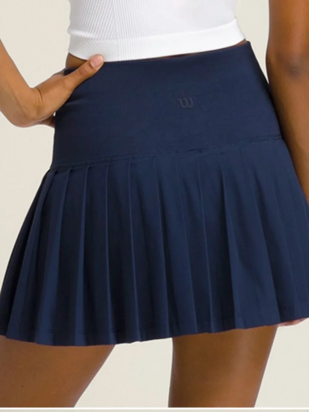 Wilson Women's Classic Navy Pleated Midtown Tennis Skirt Size M - Picture 4 of 11